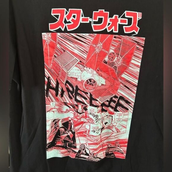 Star Wars Mad Engine Graphic T-Shirt Black & Red Sz Large - Picture 5 of 13